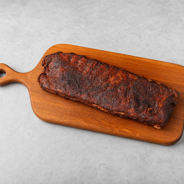 ST. LOUIS RIBS Half a slab of ribs.